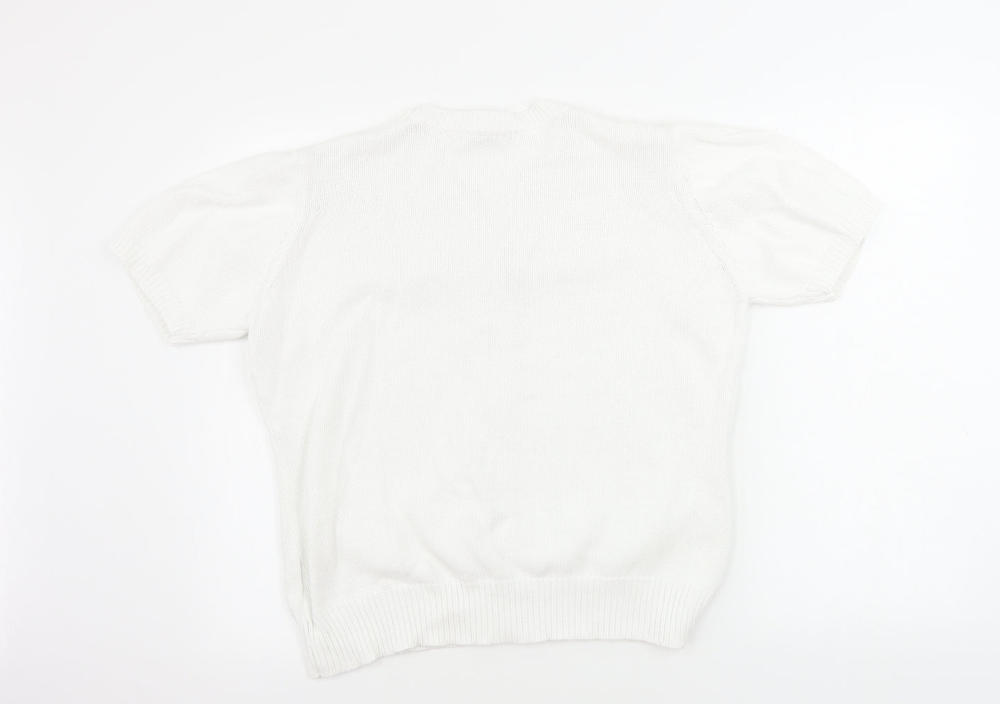EWM Womens White   Cardigan Jumper Size L