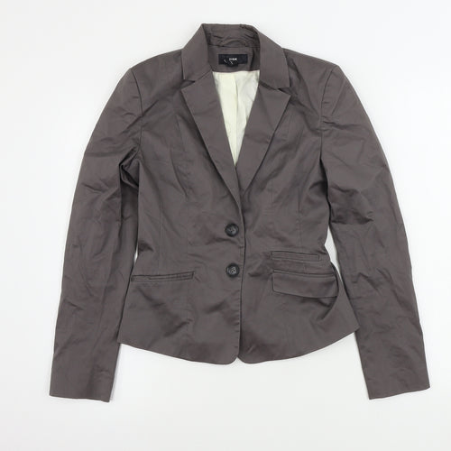 H&M  Womens Grey   Jacket Blazer Size 6