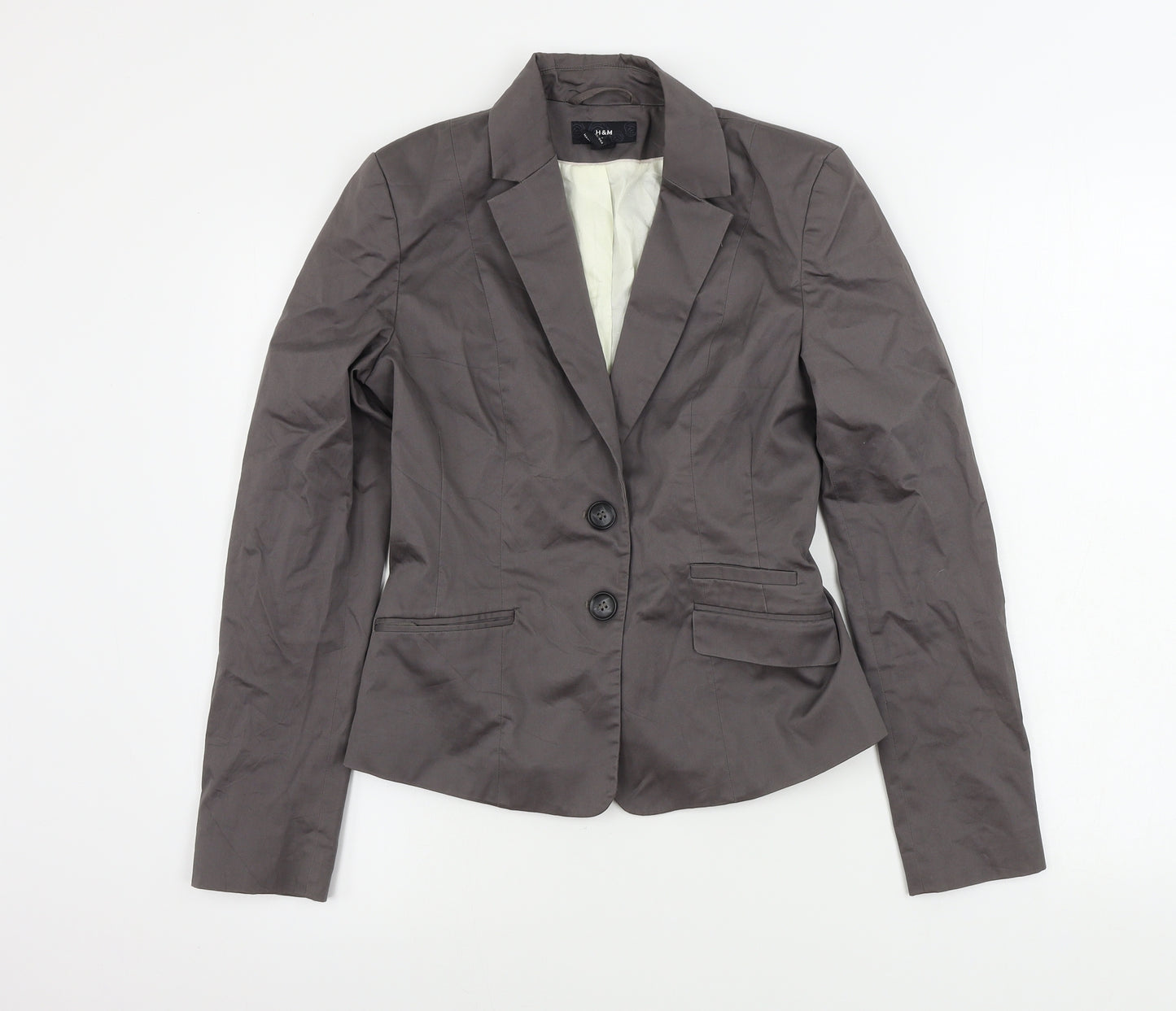 H&M  Womens Grey   Jacket Blazer Size 6