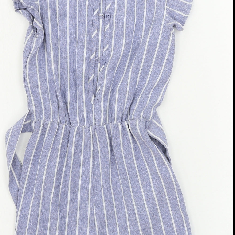 Primark  Girls Blue Spotted  Jumpsuit One-Piece Size 7-8 Years