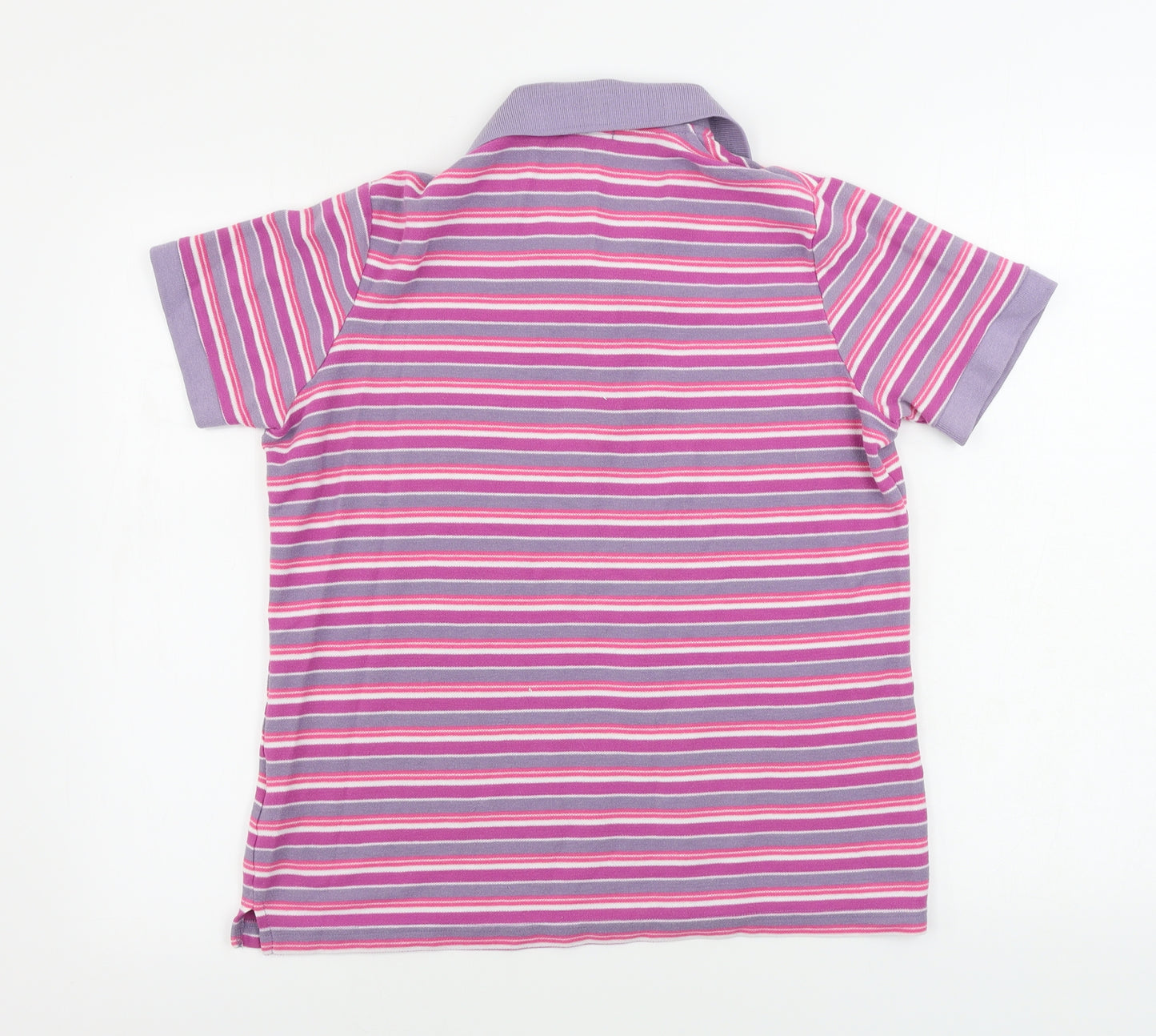 Damart Womens Pink Striped  Basic Polo Size 14