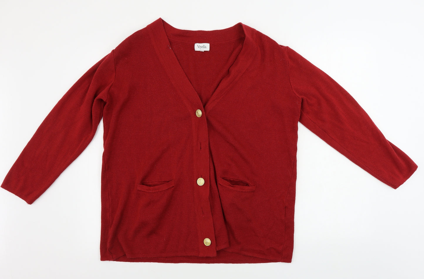 Viyella  Womens Red   Cardigan Jumper Size 14