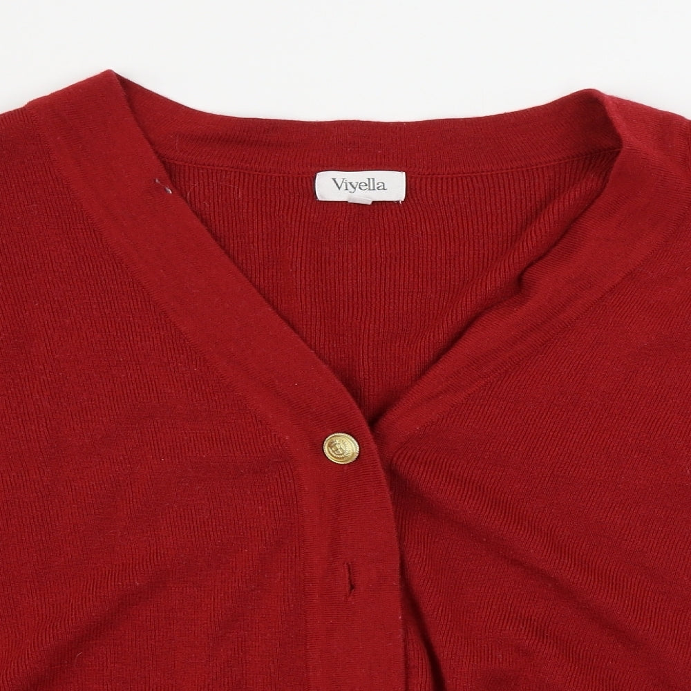 Viyella  Womens Red   Cardigan Jumper Size 14
