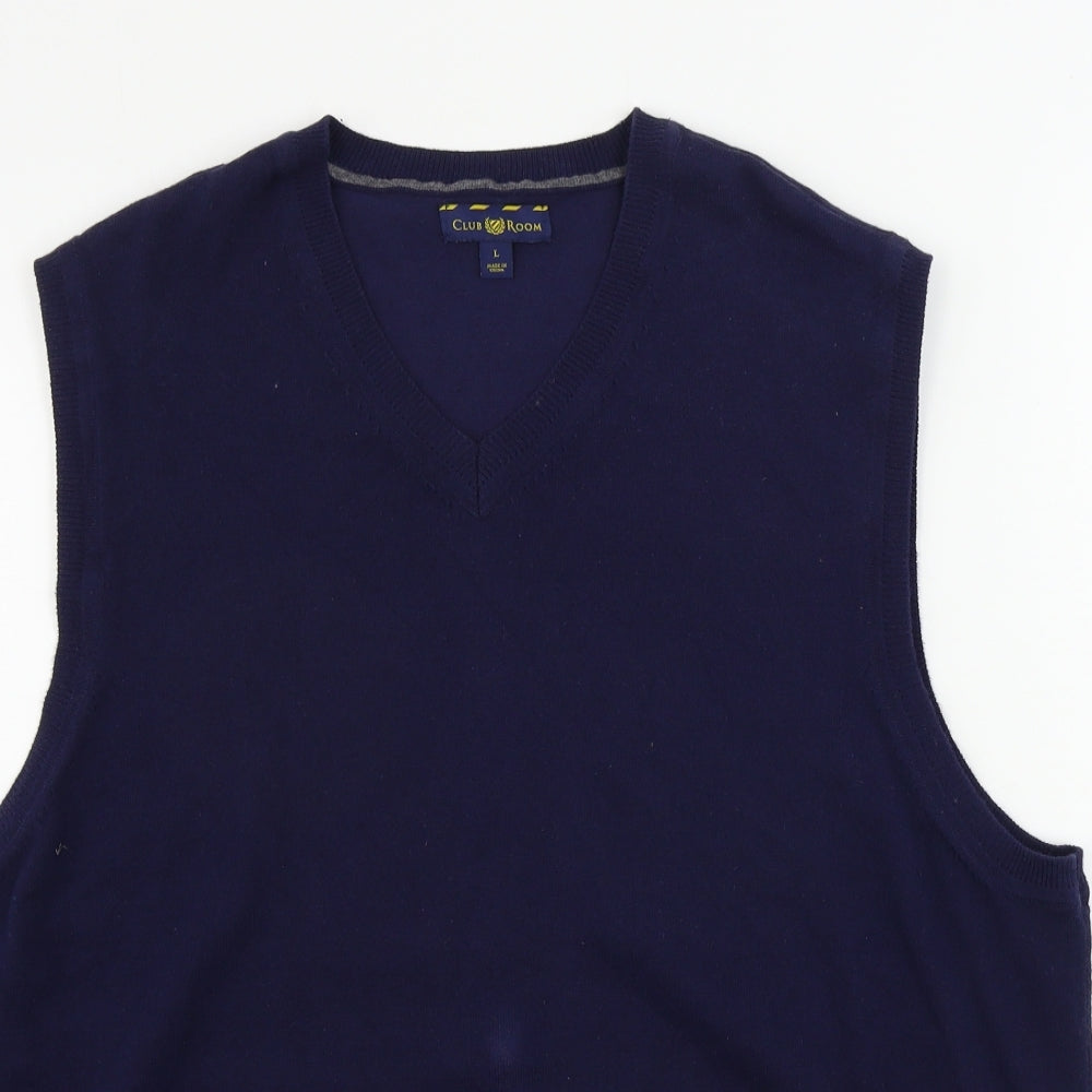 Club Room  Mens Blue   Vest Jumper Size L