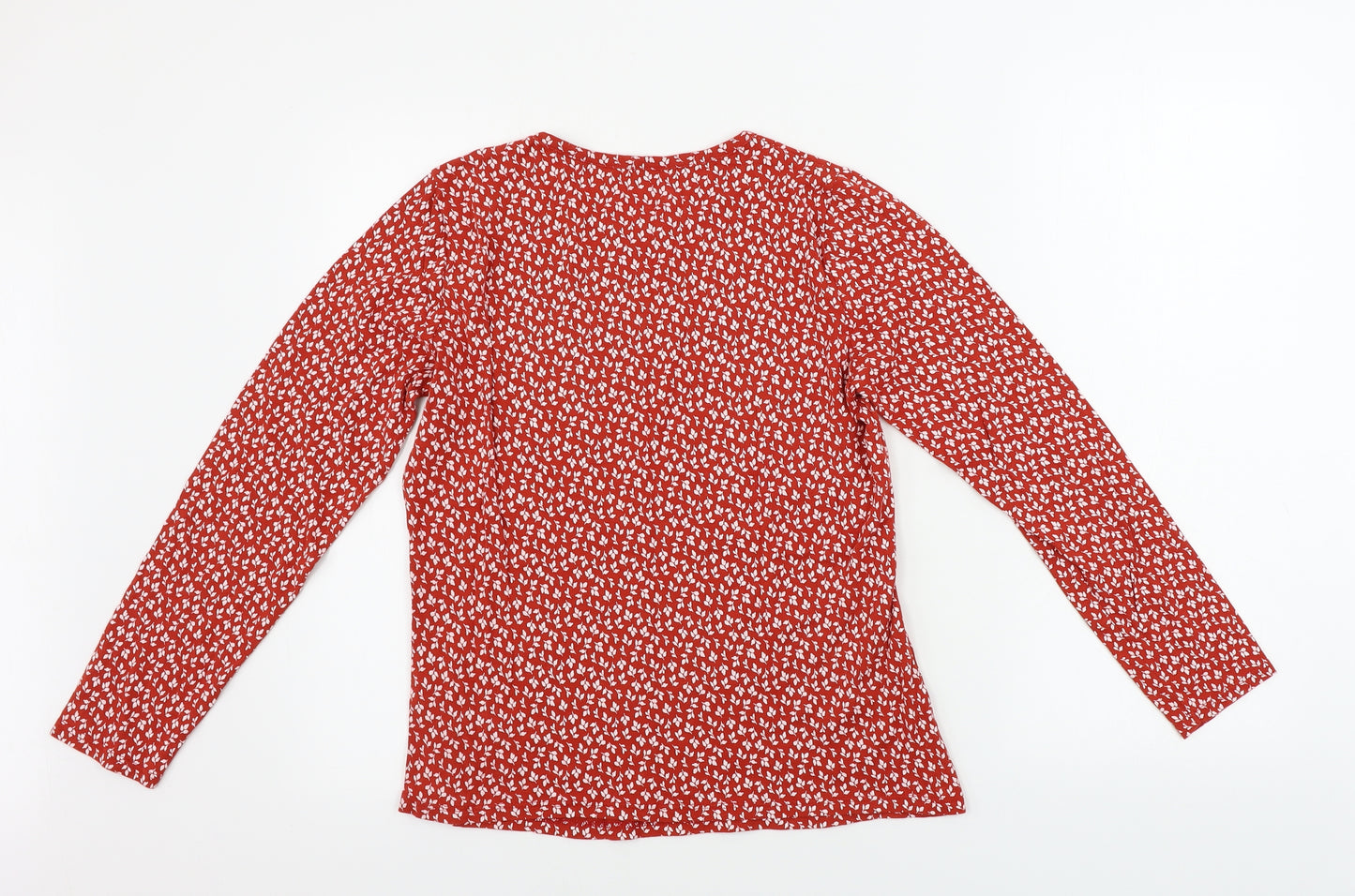 BHS Womens Red Floral  Basic T-Shirt Size 14