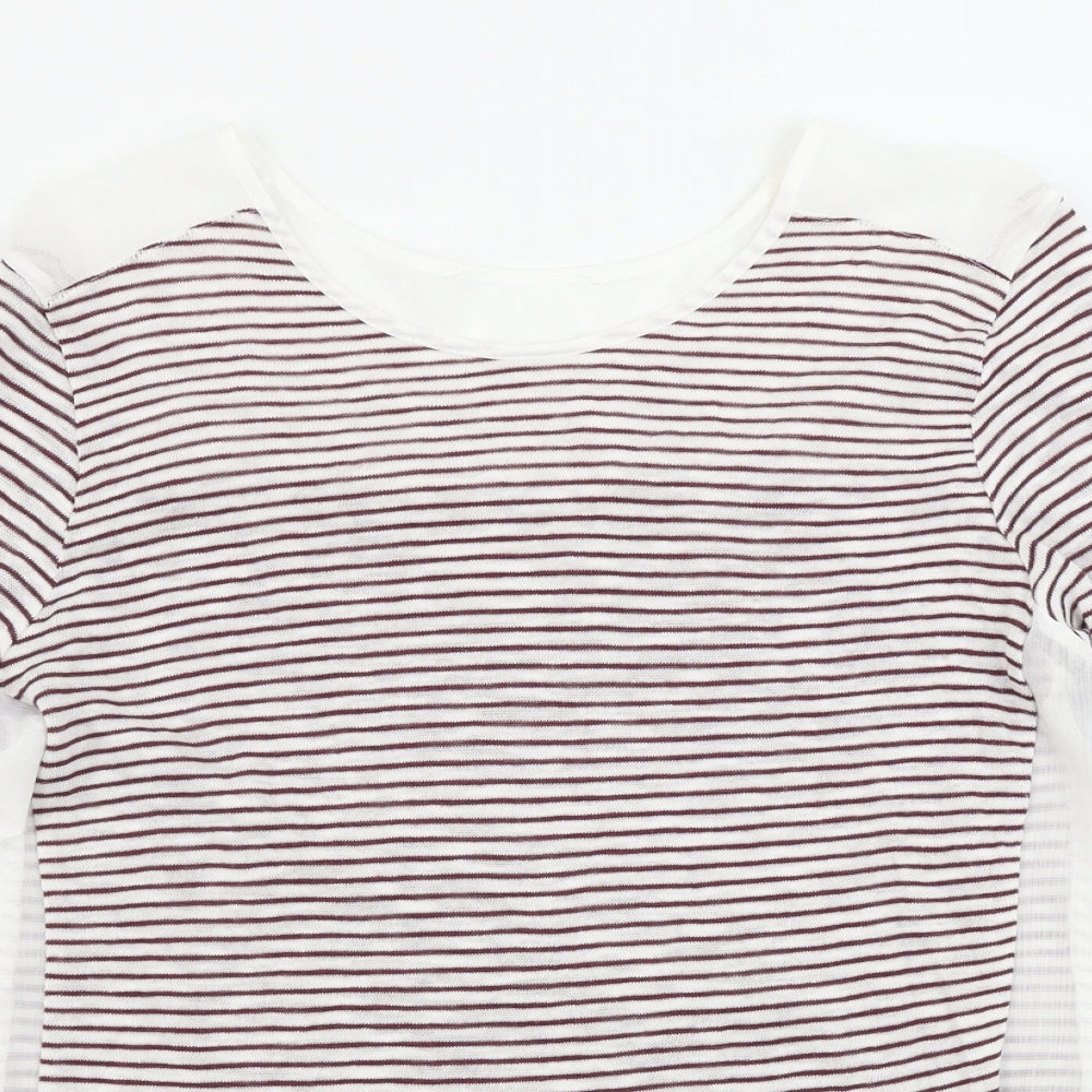 NEXT  Womens Red Striped  Basic T-Shirt Size 12