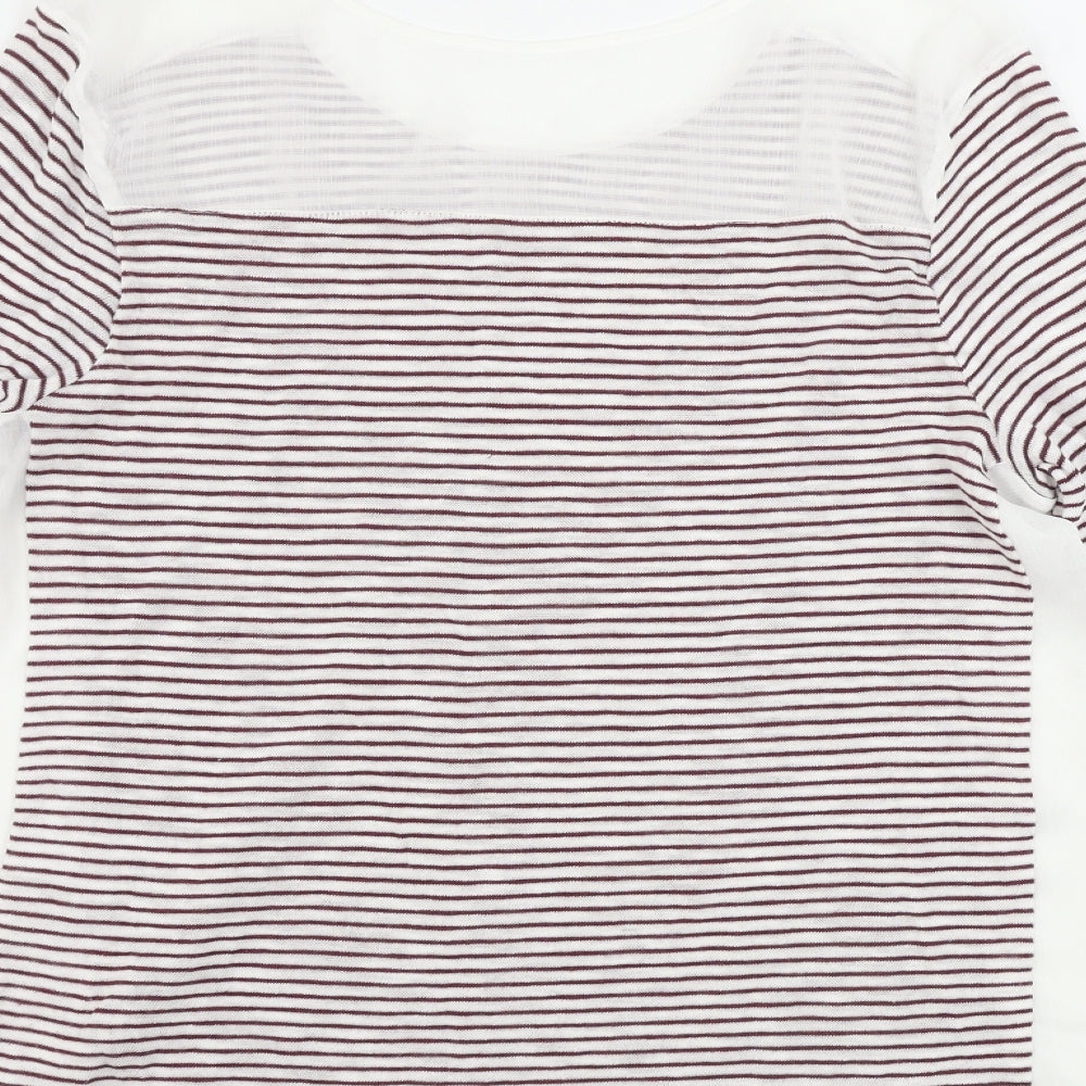 NEXT  Womens Red Striped  Basic T-Shirt Size 12