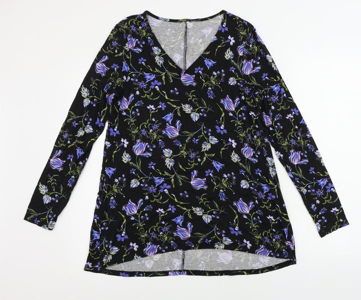 M&Co Womens Black Fair Isle  A-Line  Size 12