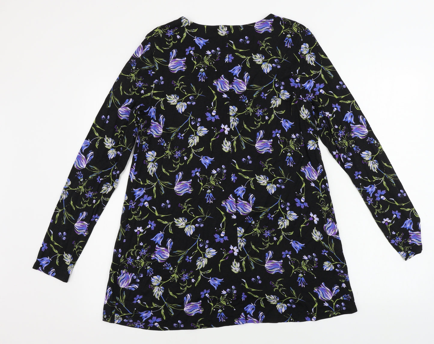 M&Co Womens Black Fair Isle  A-Line  Size 12