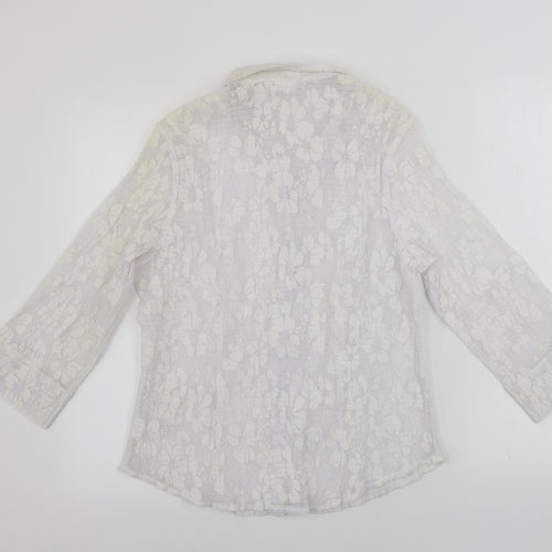 Damart Womens White   Basic Button-Up Size 16