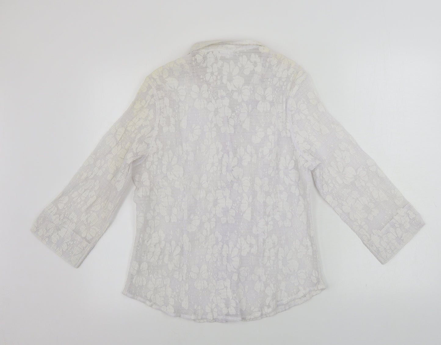 Damart Womens White   Basic Button-Up Size 16