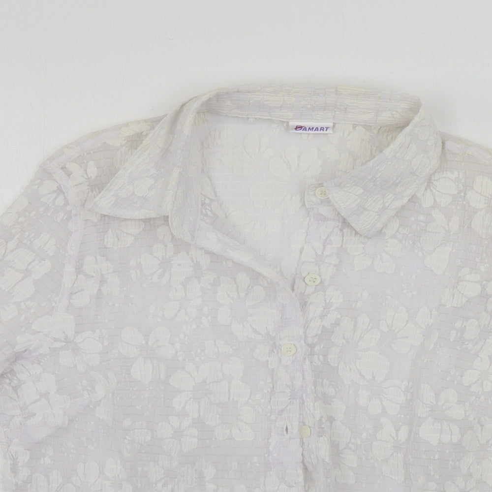 Damart Womens White   Basic Button-Up Size 16