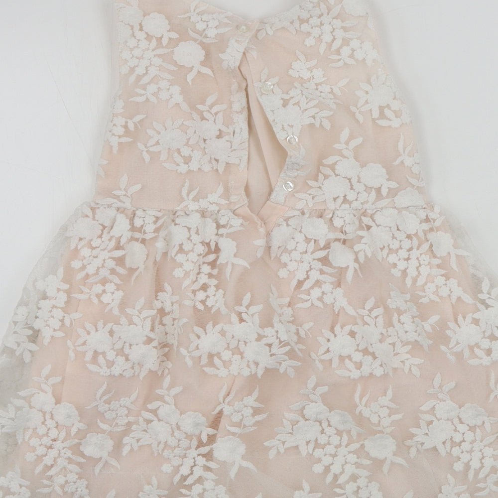 Primark  Girls Pink Floral  A-Line  Size 6-7 Years