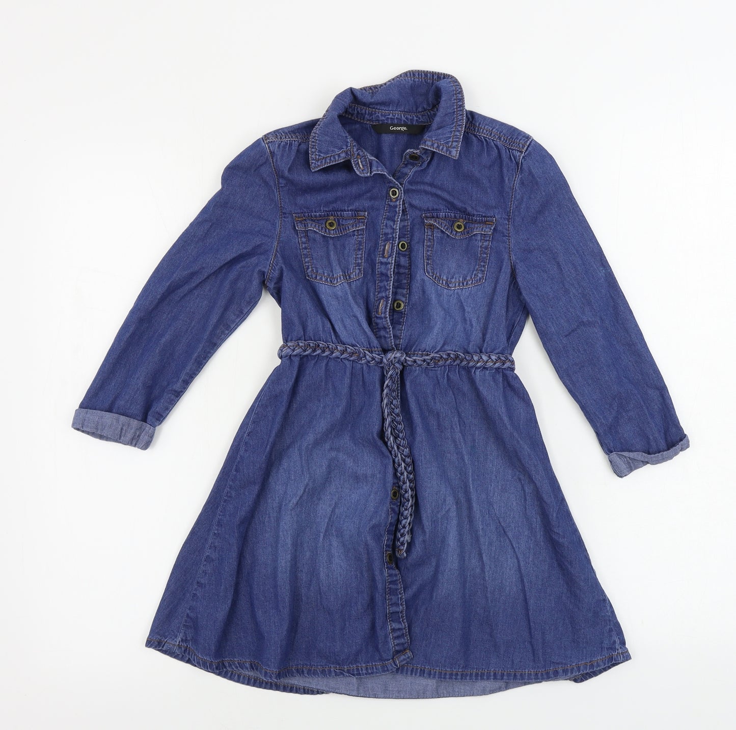 George  Girls Blue   A-Line  Size 6-7 Years