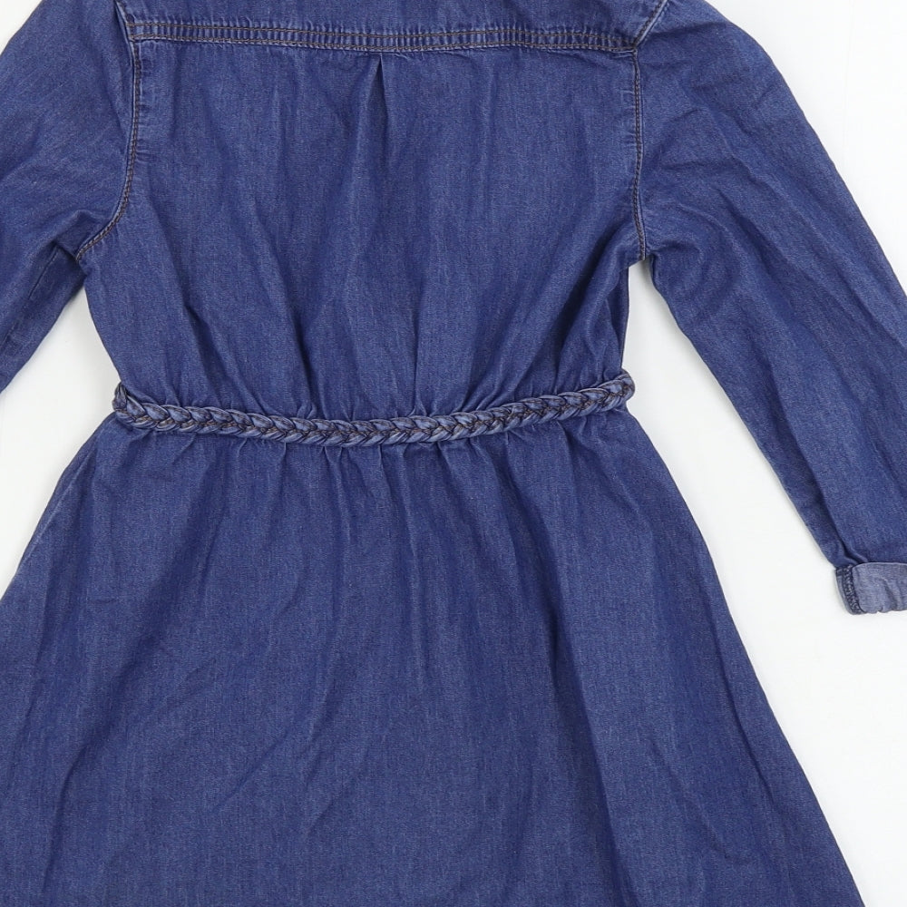 George  Girls Blue   A-Line  Size 6-7 Years
