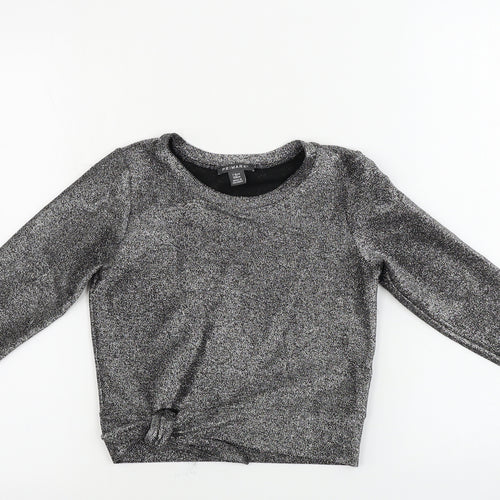 Primark  Girls Grey   Basic T-Shirt Size 7-8 Years