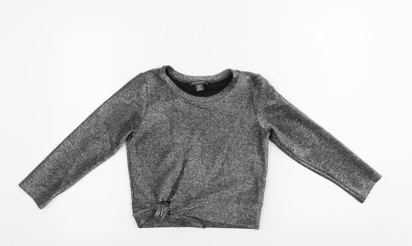 Primark  Girls Grey   Basic T-Shirt Size 7-8 Years