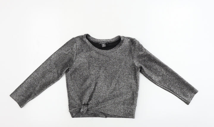 Primark  Girls Grey   Basic T-Shirt Size 7-8 Years