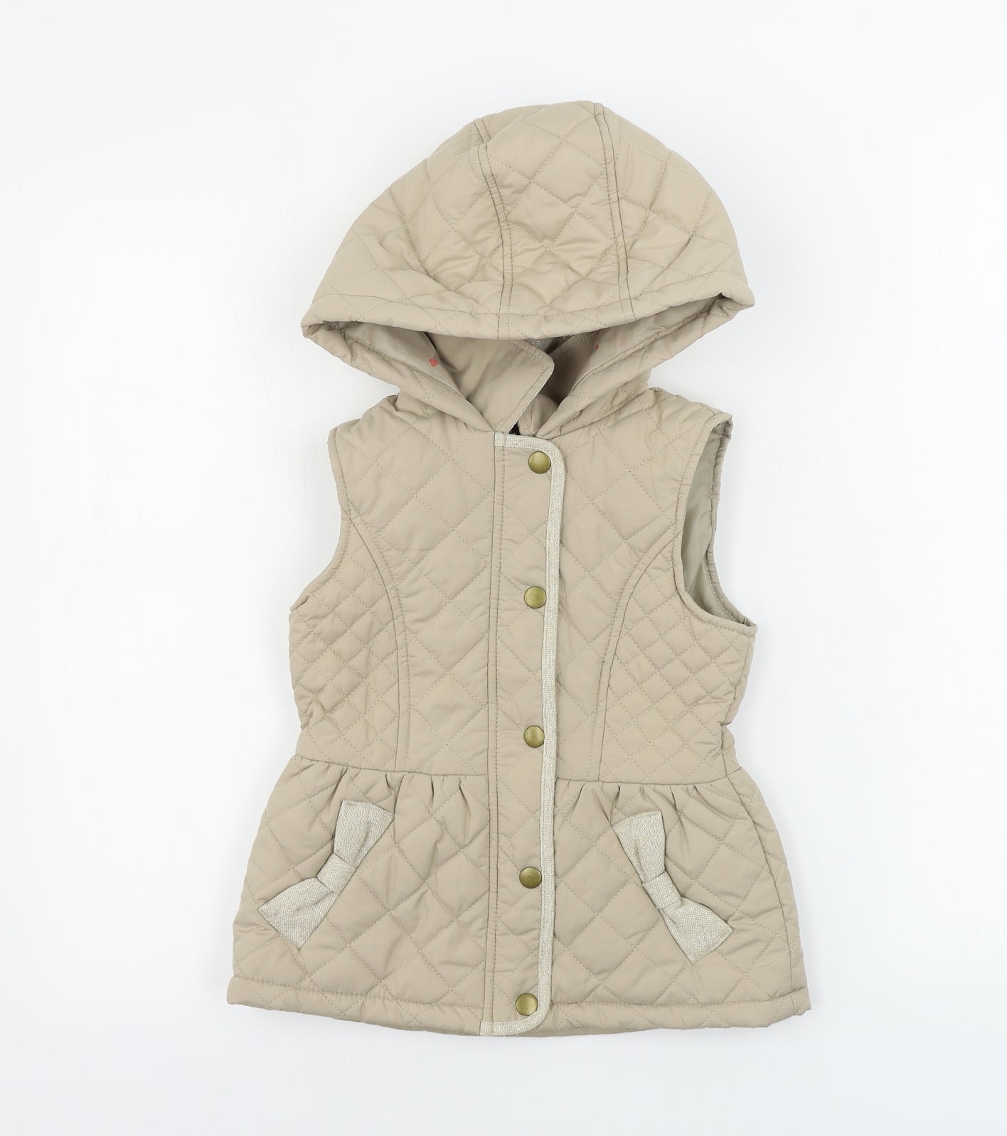 F&F  Girls Beige   Gilet Coat Size 5-6 Years