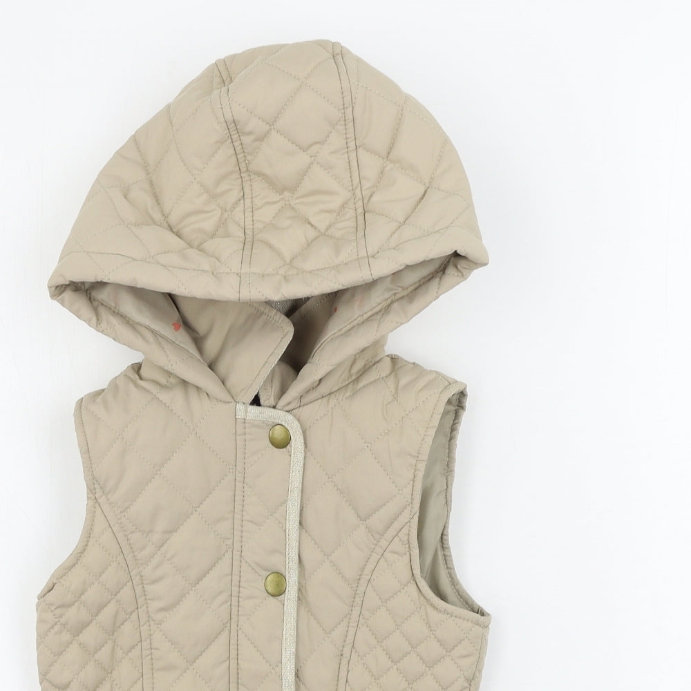 F&F  Girls Beige   Gilet Coat Size 5-6 Years