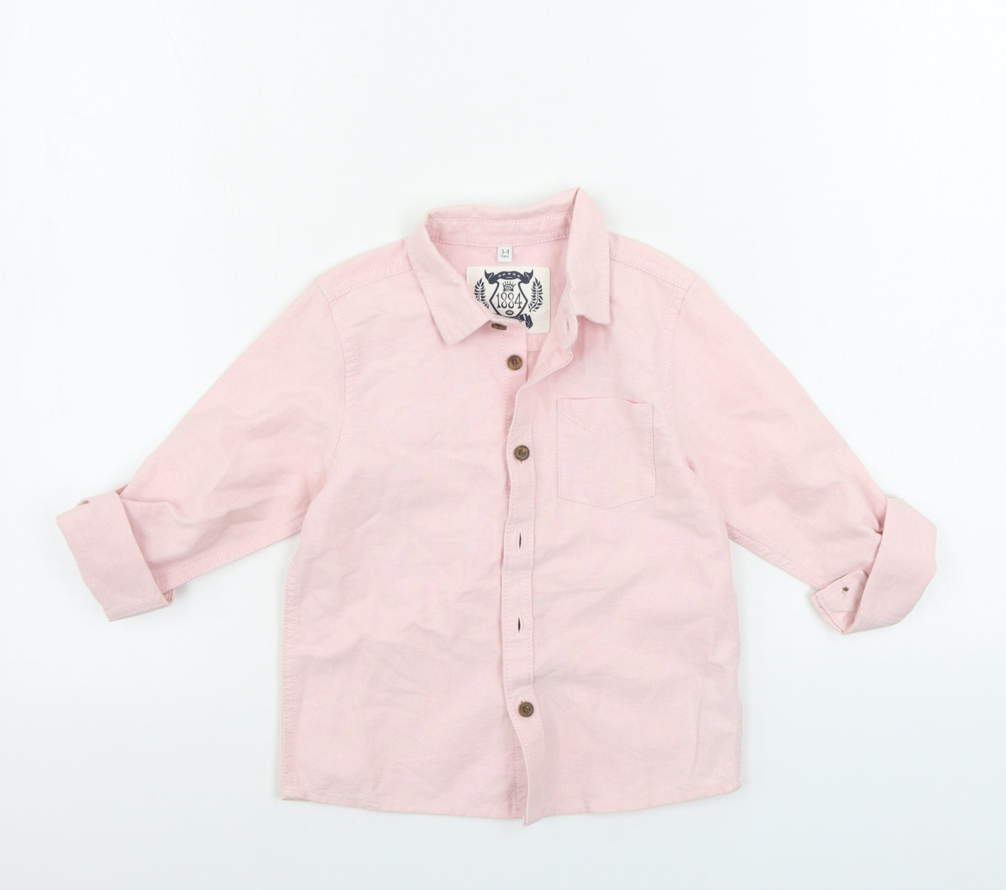 Marks and Spencer  Boys Pink   Basic Button-Up Size 4-5 Years