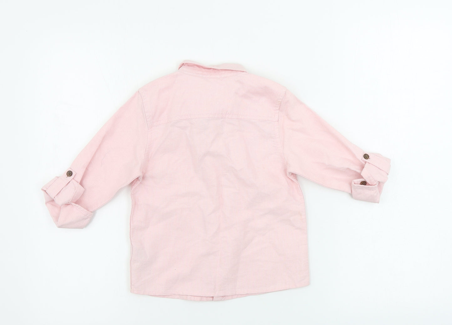 Marks and Spencer  Boys Pink   Basic Button-Up Size 4-5 Years