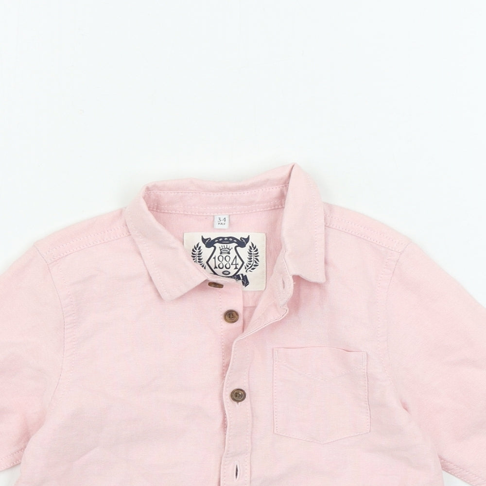 Marks and Spencer  Boys Pink   Basic Button-Up Size 4-5 Years