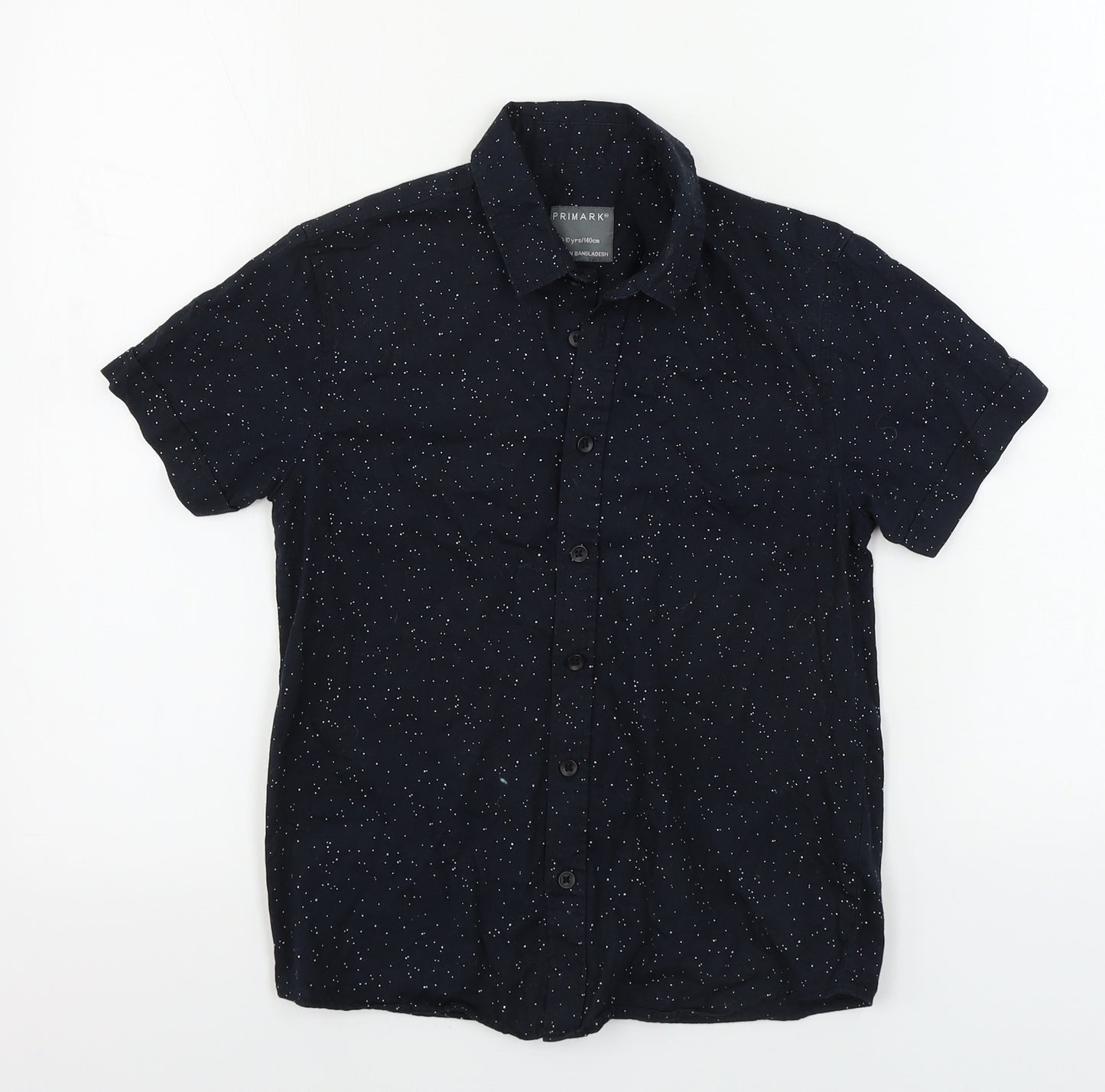 Primark  Boys Black Polka Dot  Basic Button-Up Size 9-10 Years