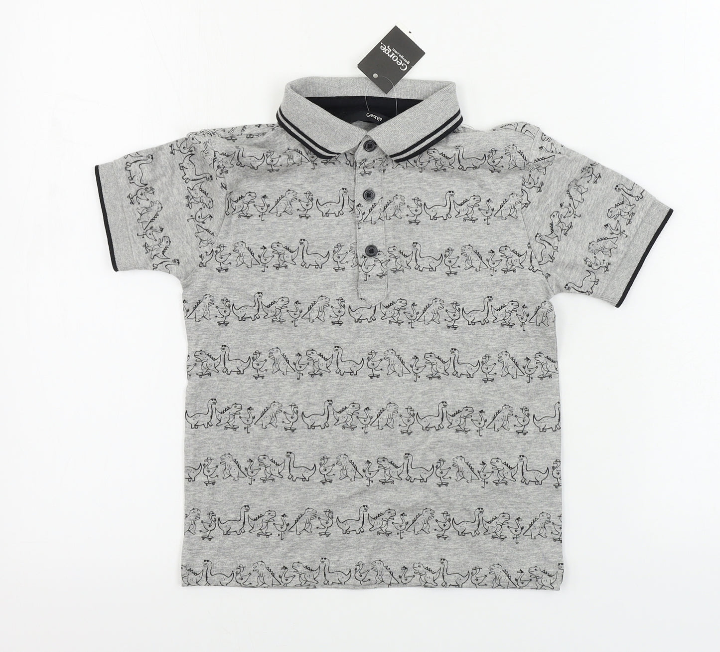George  Boys Grey   Basic Polo Size 5-6 Years