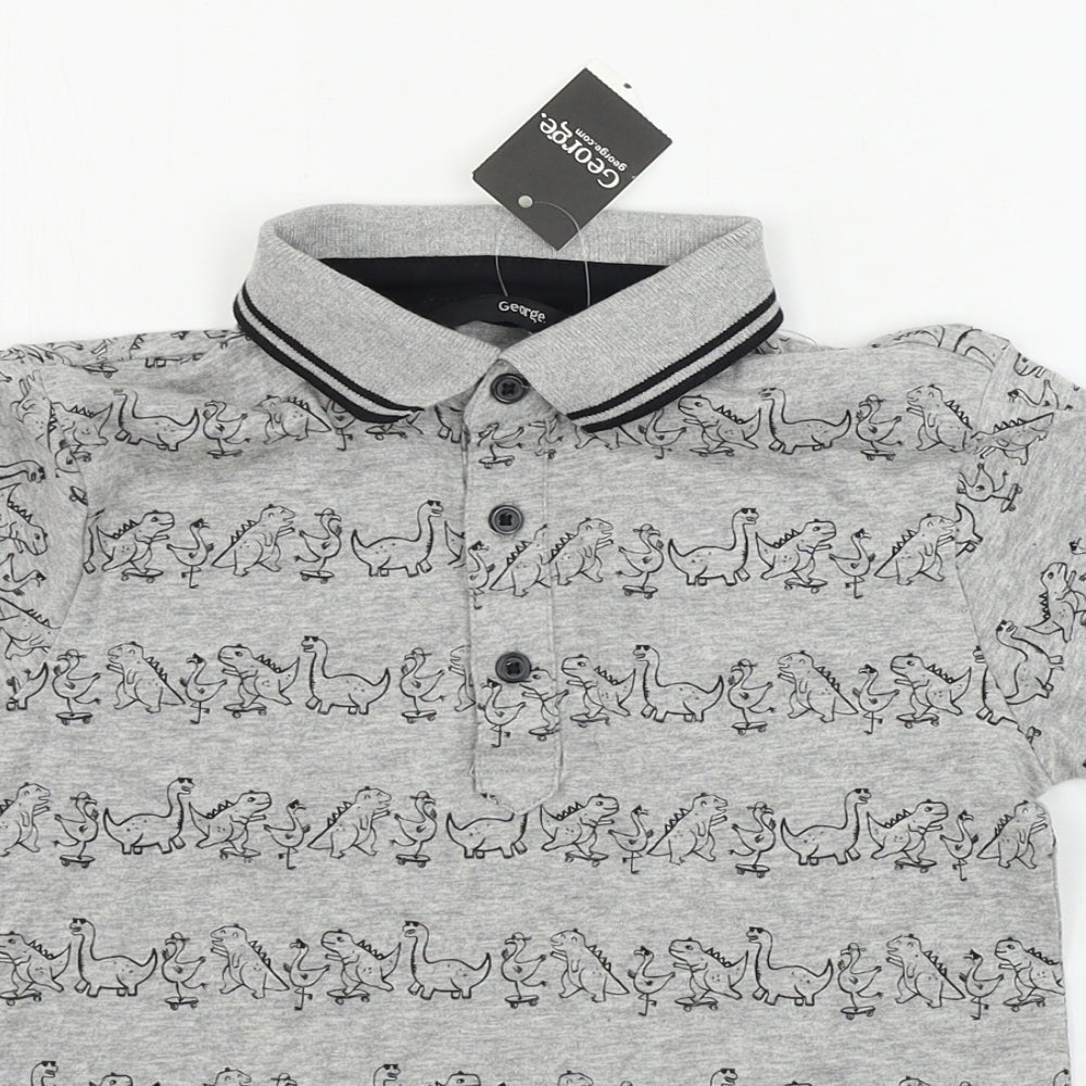 George  Boys Grey   Basic Polo Size 5-6 Years