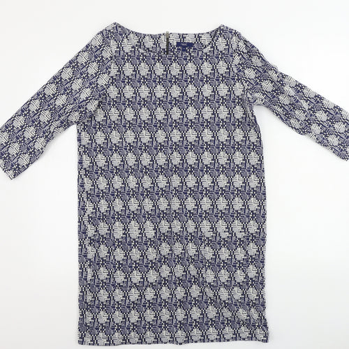 NEXT  Womens Blue Geometric  A-Line  Size 12