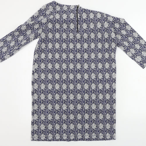 NEXT  Womens Blue Geometric  A-Line  Size 12