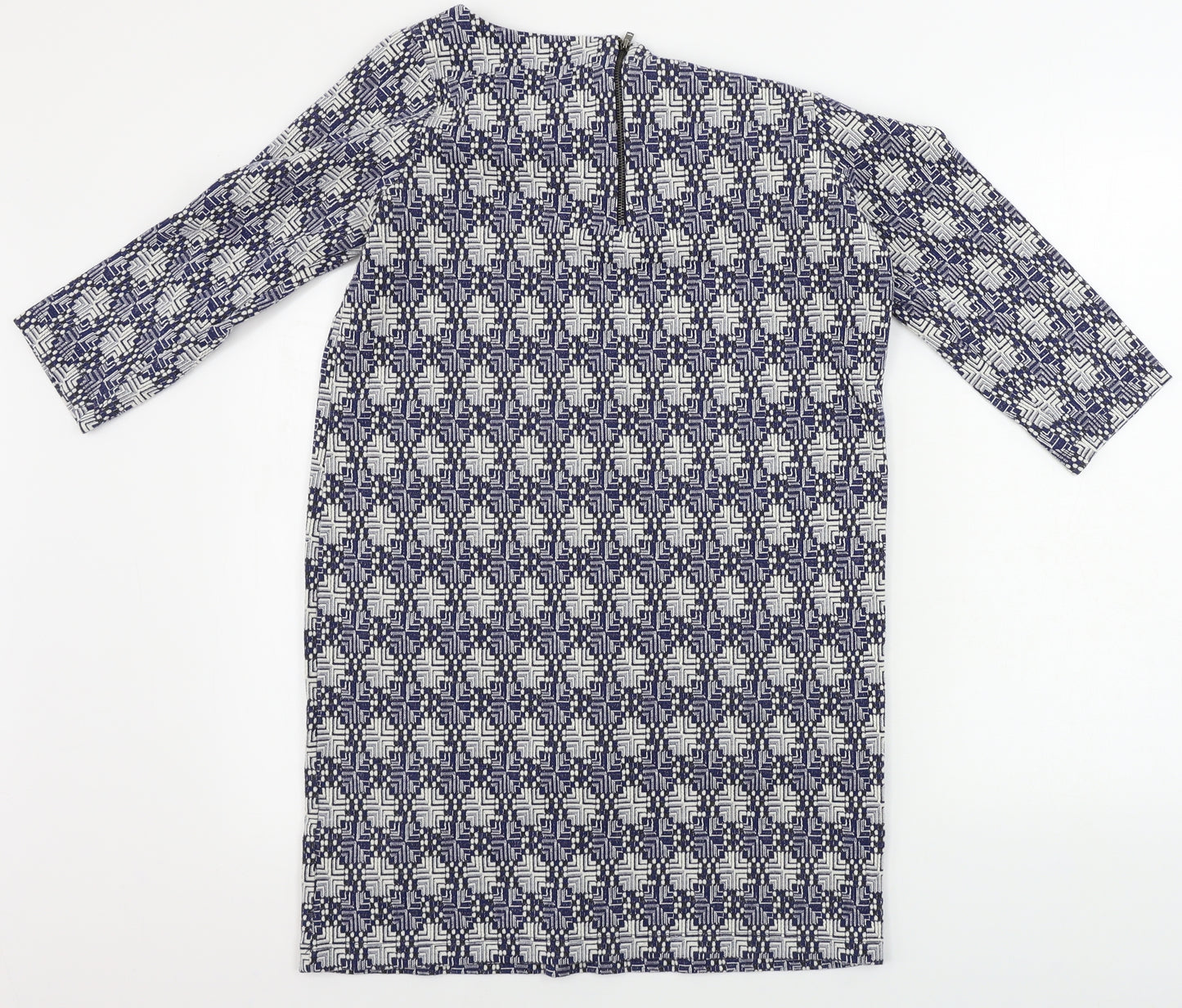 NEXT  Womens Blue Geometric  A-Line  Size 12
