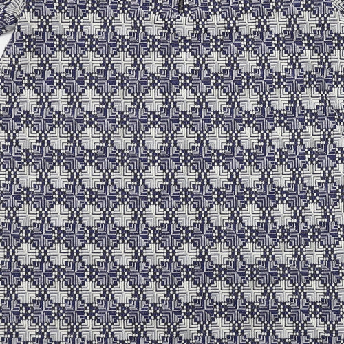 NEXT  Womens Blue Geometric  A-Line  Size 12