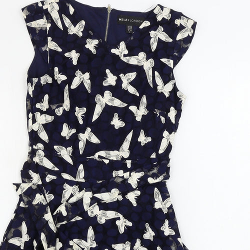 Mela London  Womens Blue   A-Line  Size 10