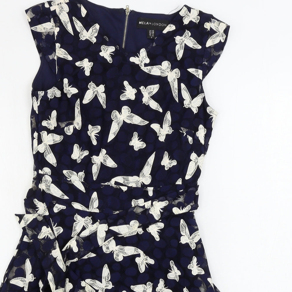 Mela London  Womens Blue   A-Line  Size 10