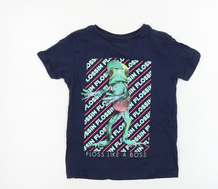 George  Boys Blue   Basic T-Shirt Size 6 Years