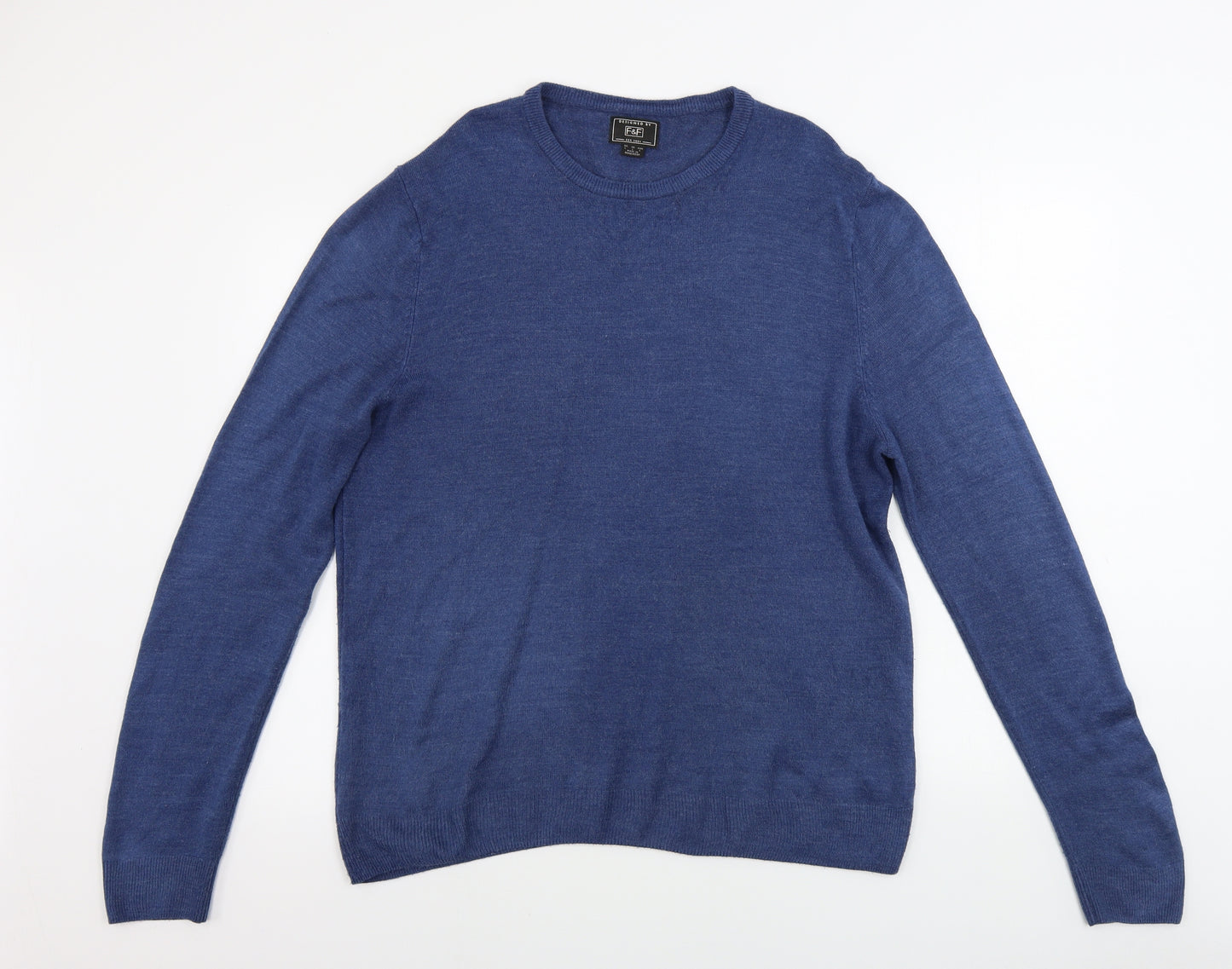F&F  Mens Blue   Pullover Jumper Size L