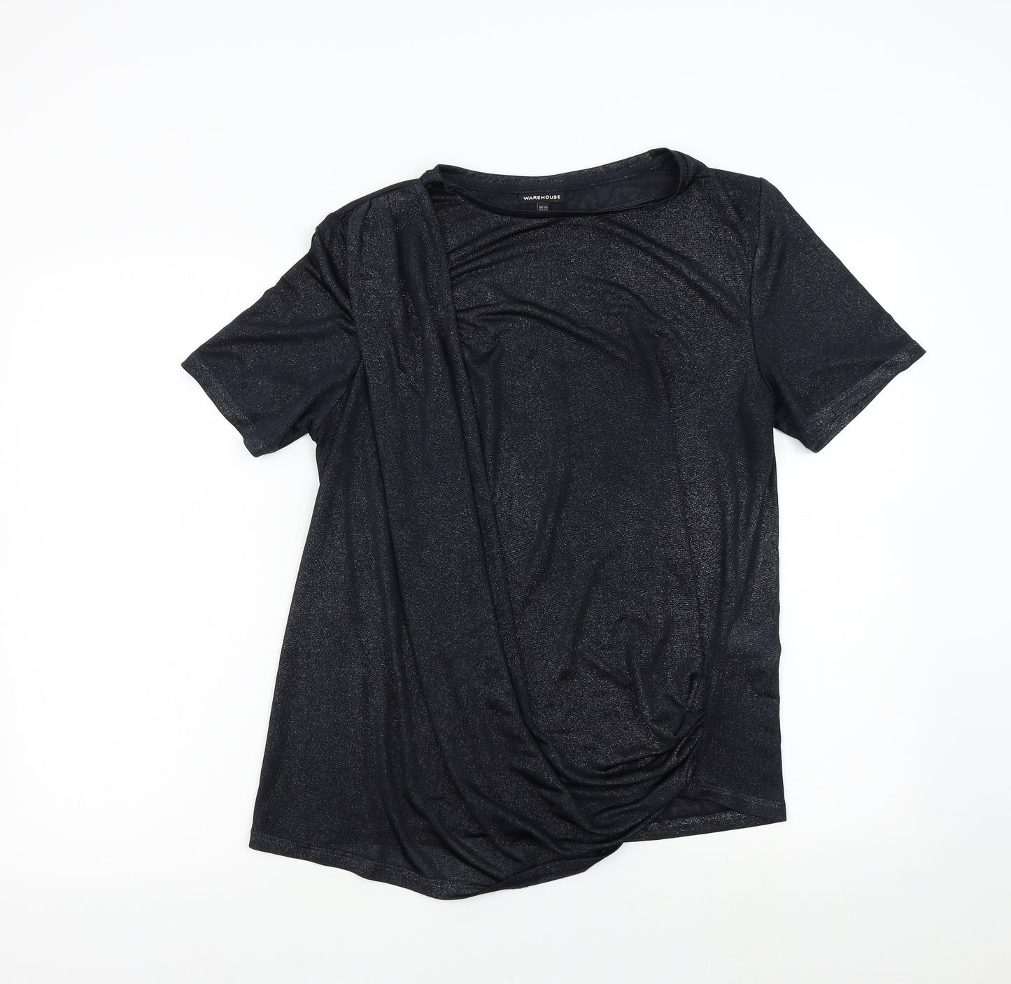 Warehouse Womens Black   Basic T-Shirt Size 14