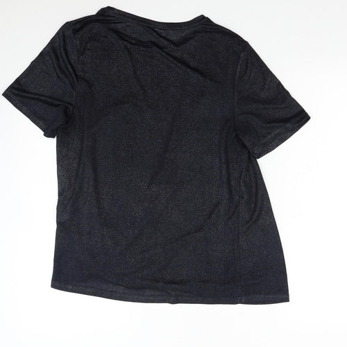 Warehouse Womens Black   Basic T-Shirt Size 14
