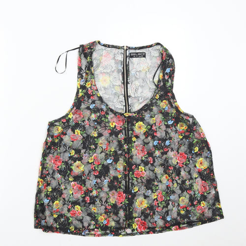 Select Womens Multicoloured Floral  Basic Tank Size 14
