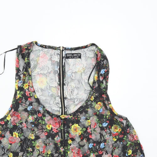 Select Womens Multicoloured Floral  Basic Tank Size 14