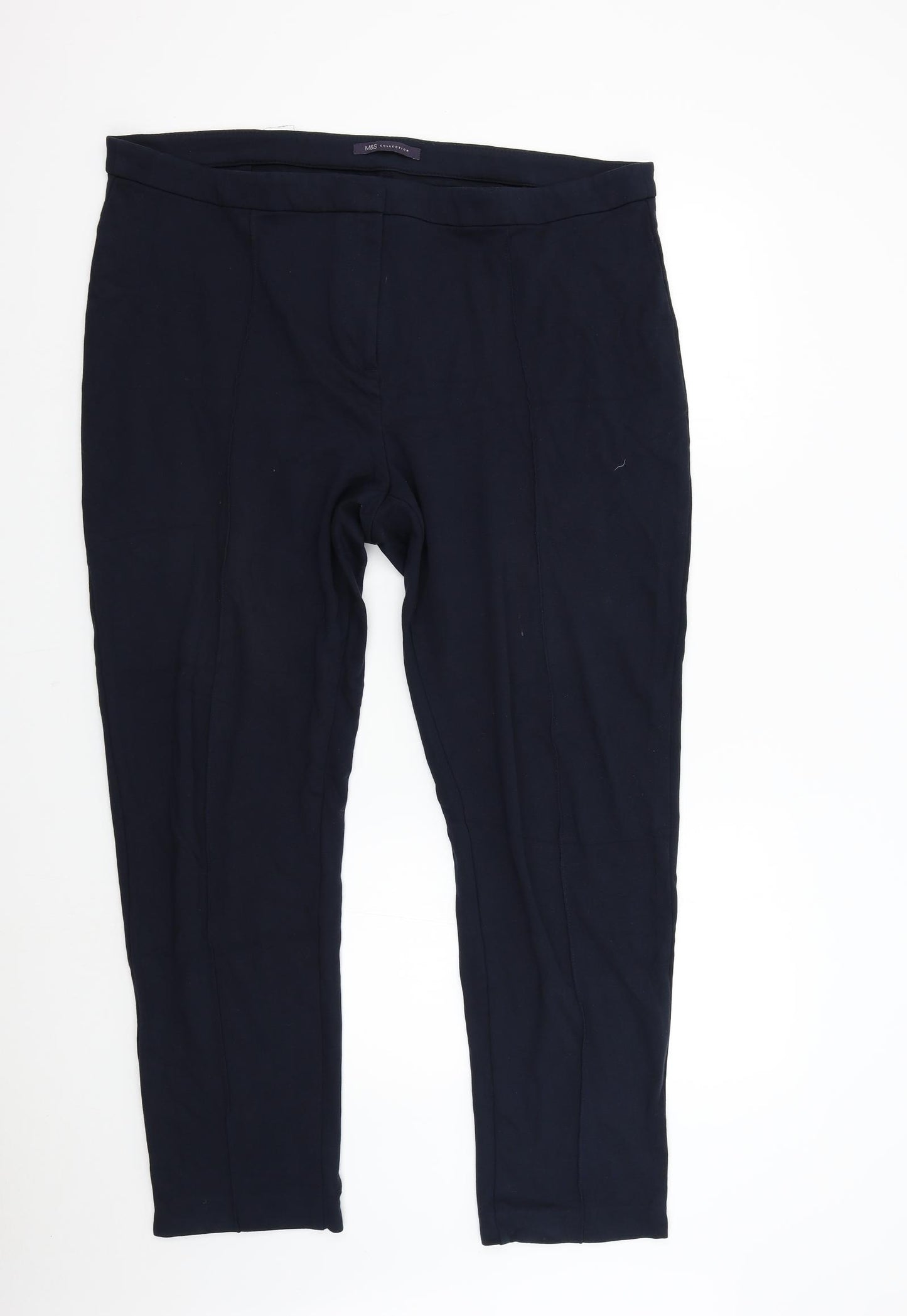 M&S Womens Blue   Trousers  Size 18 L28 in