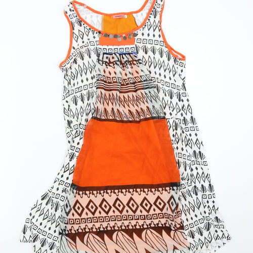 MOTIVI Womens Multicoloured Geometric  Slip Dress  Size S