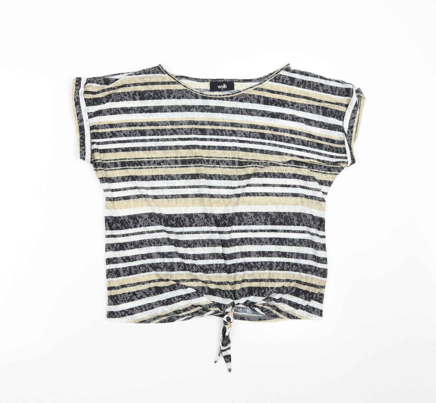 Wallis Womens Multicoloured Striped  Basic T-Shirt Size M