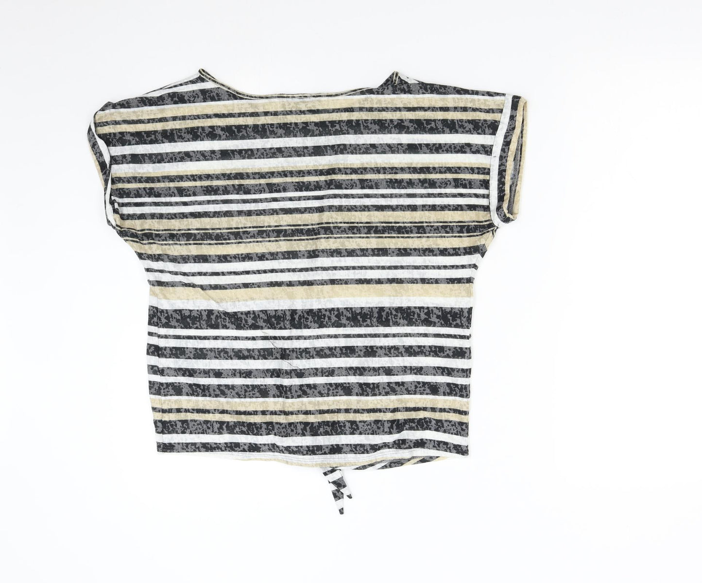 Wallis Womens Multicoloured Striped  Basic T-Shirt Size M