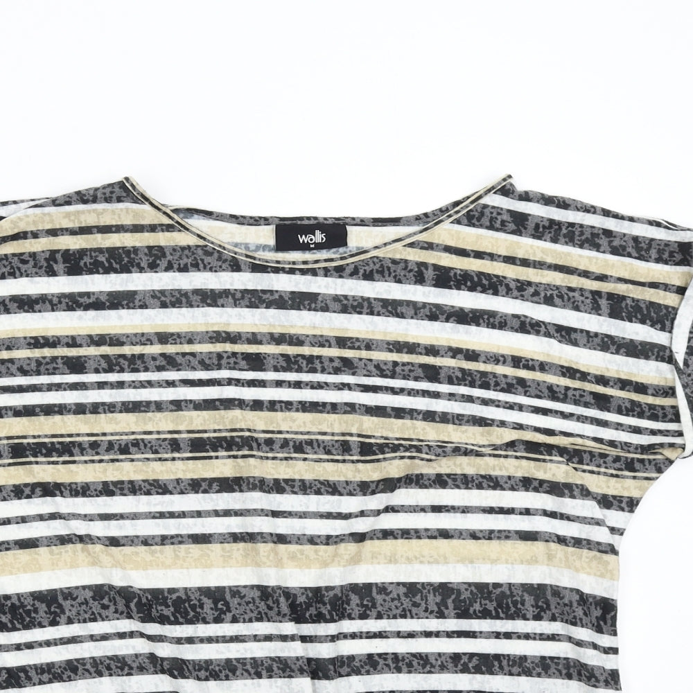 Wallis Womens Multicoloured Striped  Basic T-Shirt Size M