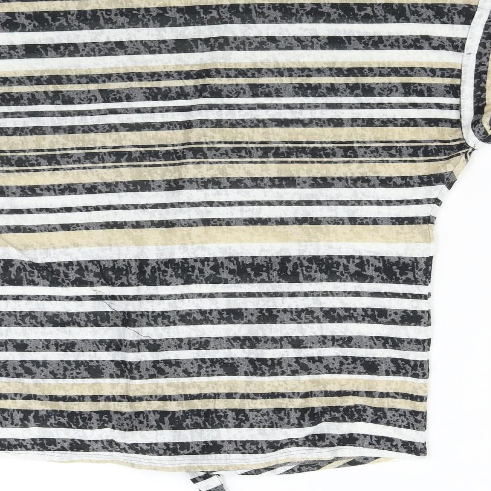 Wallis Womens Multicoloured Striped  Basic T-Shirt Size M