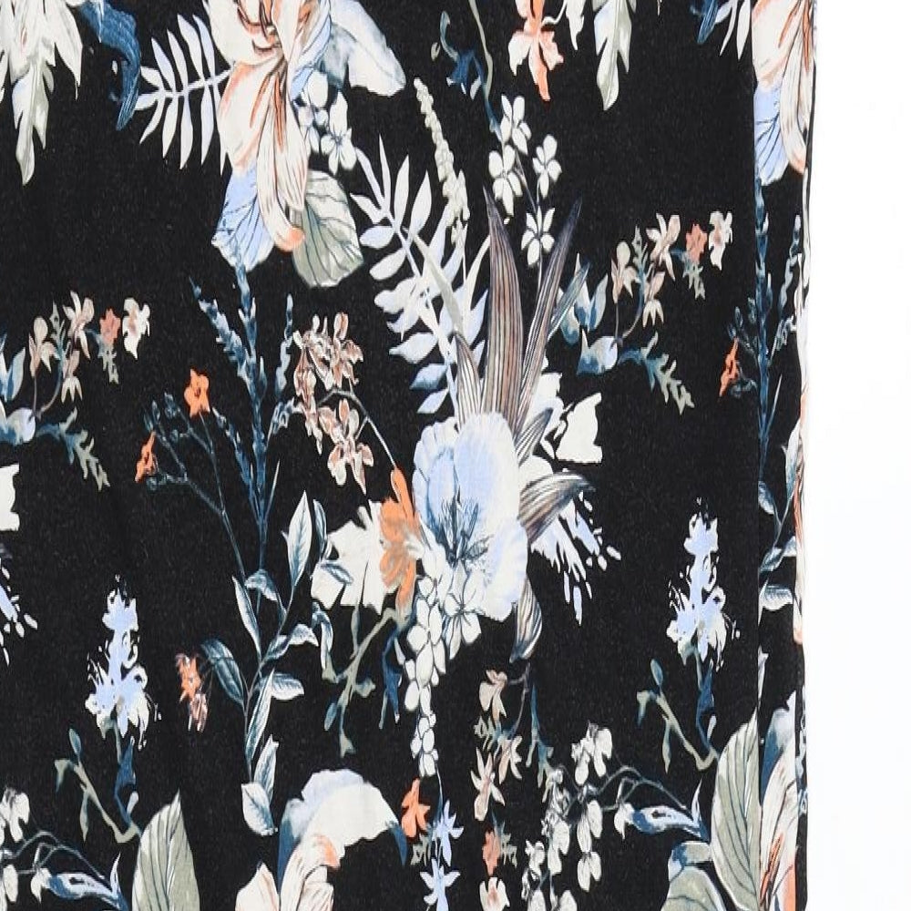 M&S Womens Black Floral  Maxi  Size 14