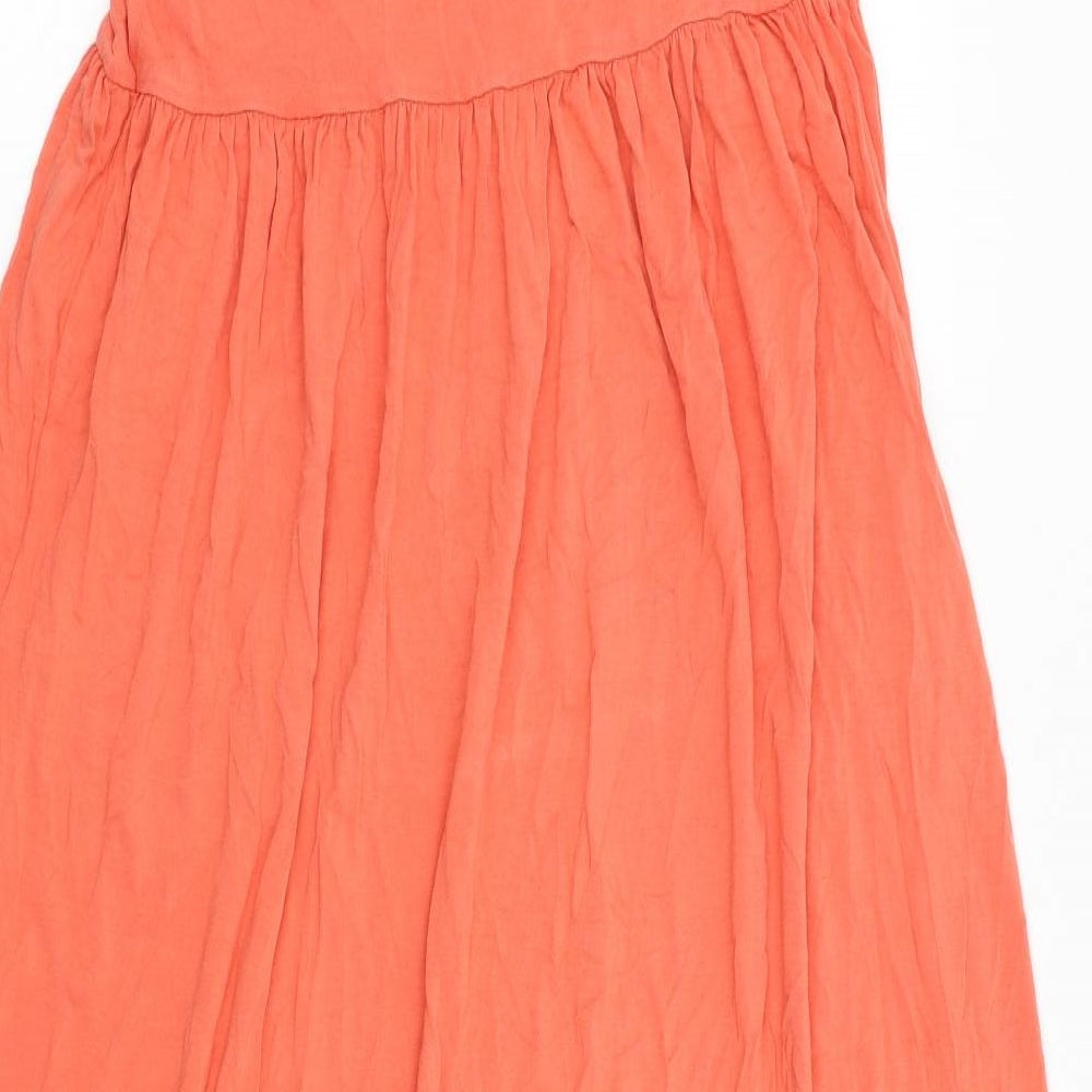 M&S Womens Orange   Maxi  Size 14
